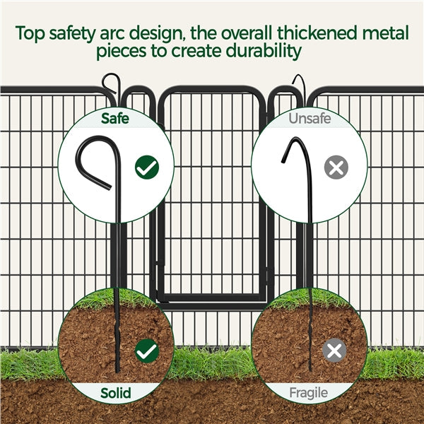 Set of 2 - 100cm Tall Dog Playpen Panels Dog Pen Dog Fence