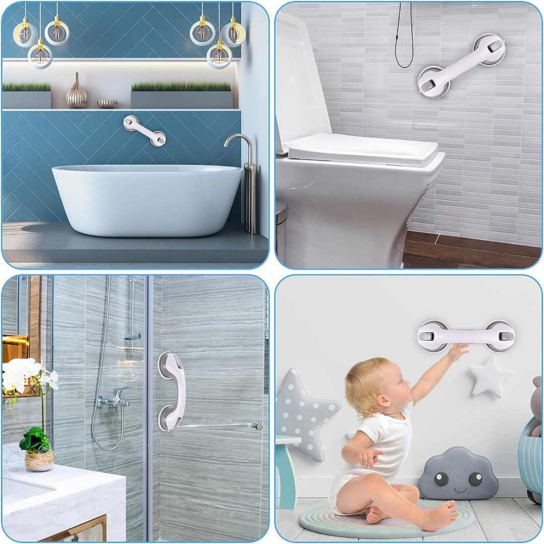 Shower Handle Bathroom Suction Grab Bars Armrest Toilet Assist Handle