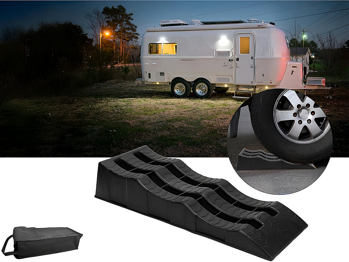 2PCS RV Leveling Blocks Camper Wheel Chocks Ramp