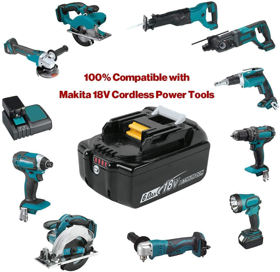 Makita Battery 18V 6AH Replacement Battery for Makita