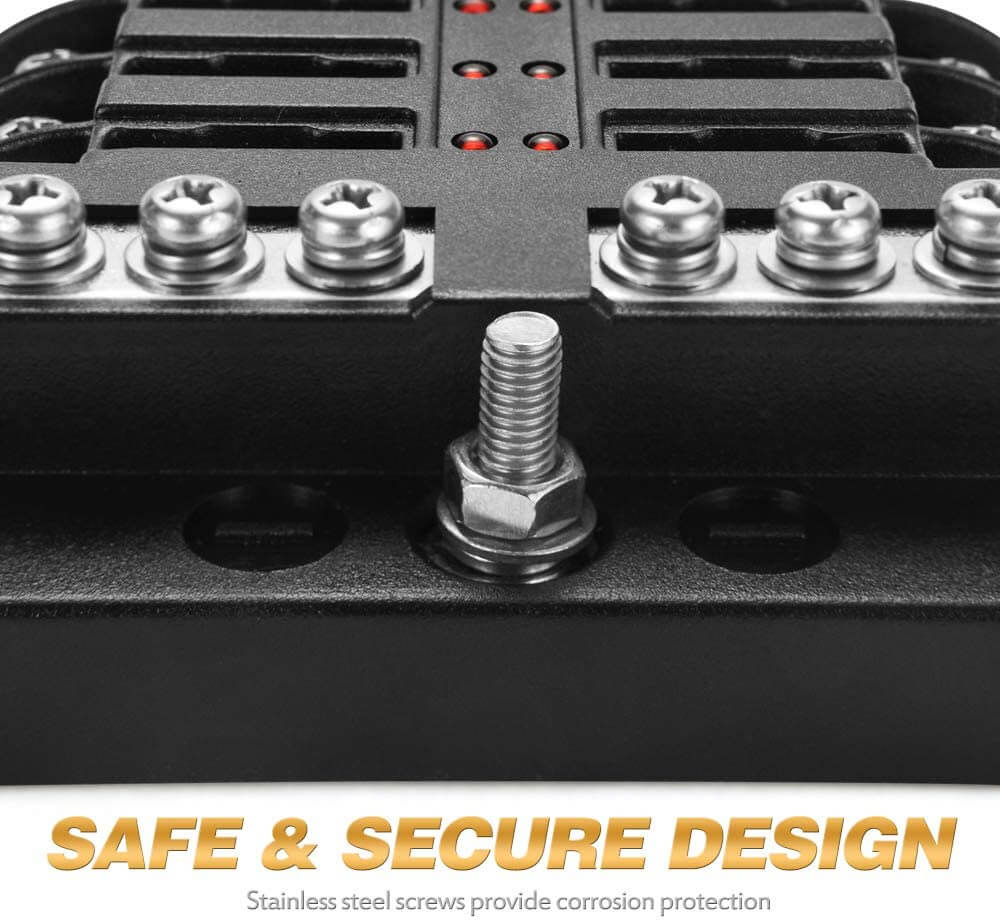 Fuse block installation holes