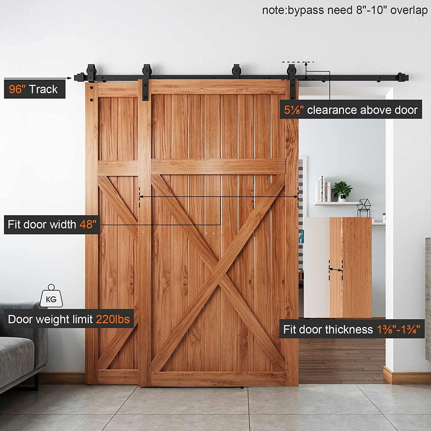 Barn door Hardware 3.6M