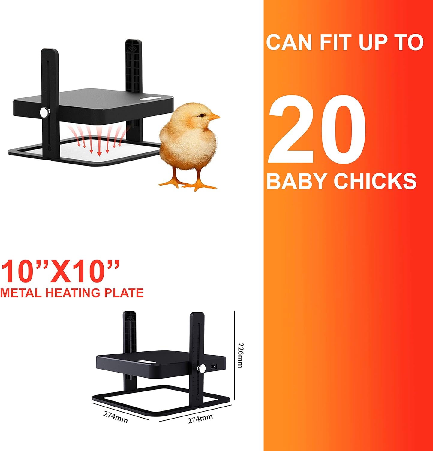 Chick Brooder Heating Plate Warmer Chicken Coop Heater