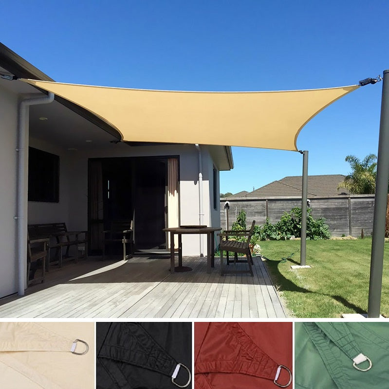 4 Colours 2*3m Sand Rectangle Sun Shade Sail UV Block for Outdoor Patio Garden