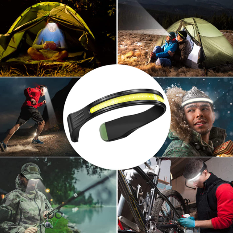 Rechargeable Led Headlamp for Adults, Waterproof Brightbeam Neckband