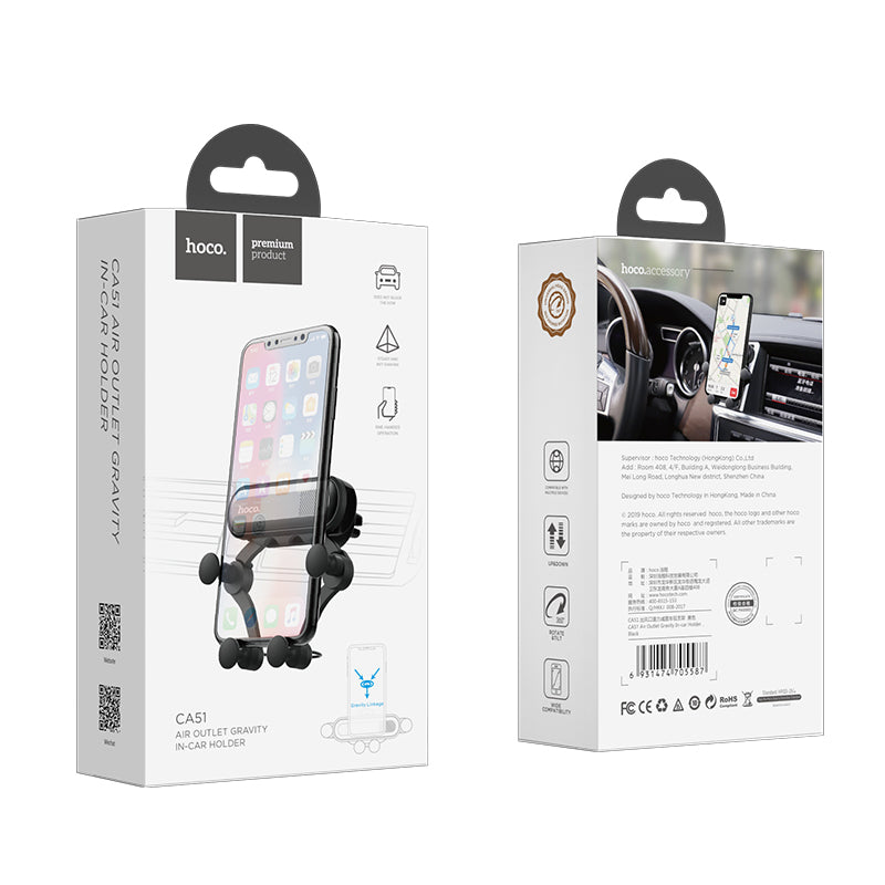 Hoco Air Outlet Gravity in Car Holder CA51