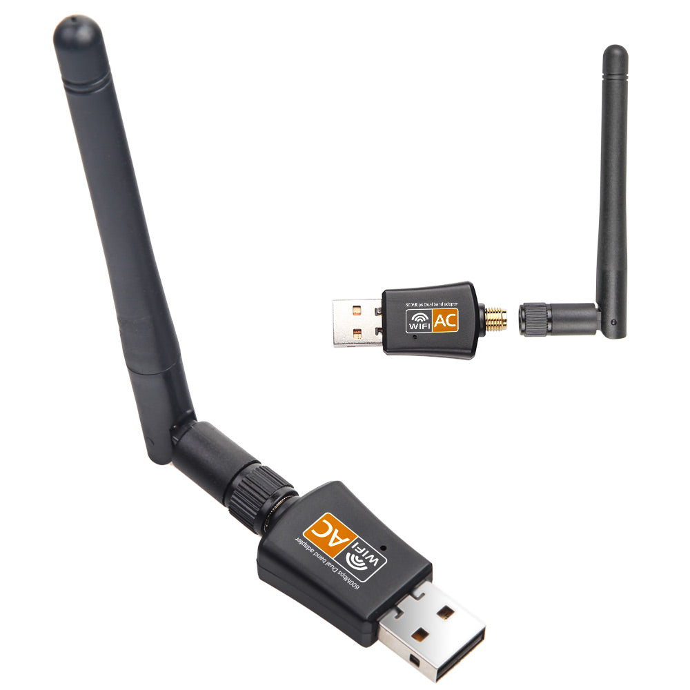 Dual Band USB WiFi Adapter Dongle Wireless Network Laptop Antenna 2.4G 5G