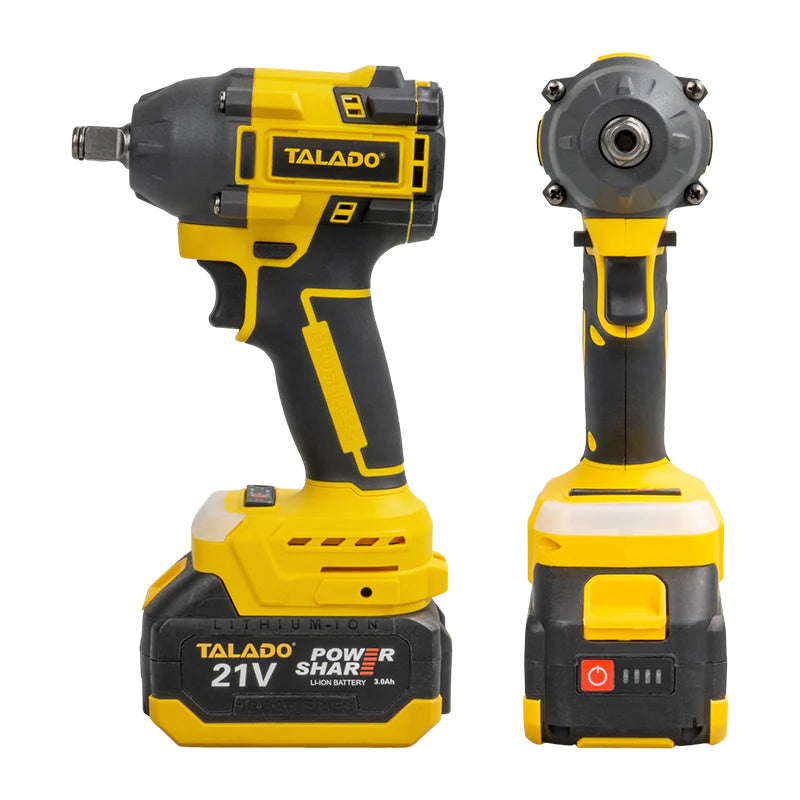 Cordless Electric Impact Wrench With 2 Battery