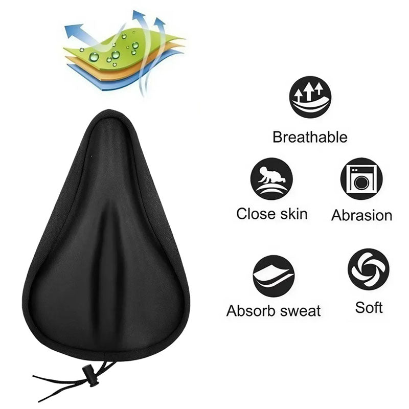 Bike Seat Cover Gel Seat Cover Saddle Pad BLACK