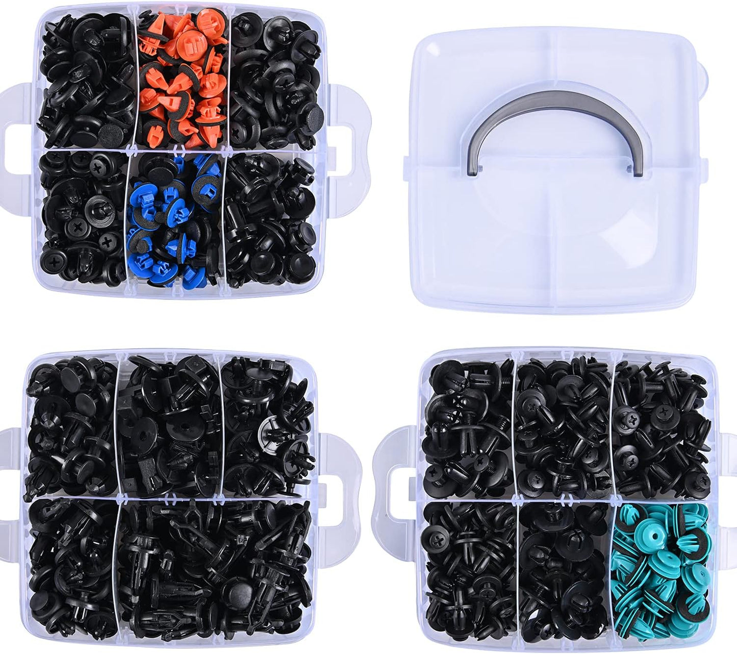 635pcs Car Body Trim Clips Retainer Bumper Rivets Fastener Kit