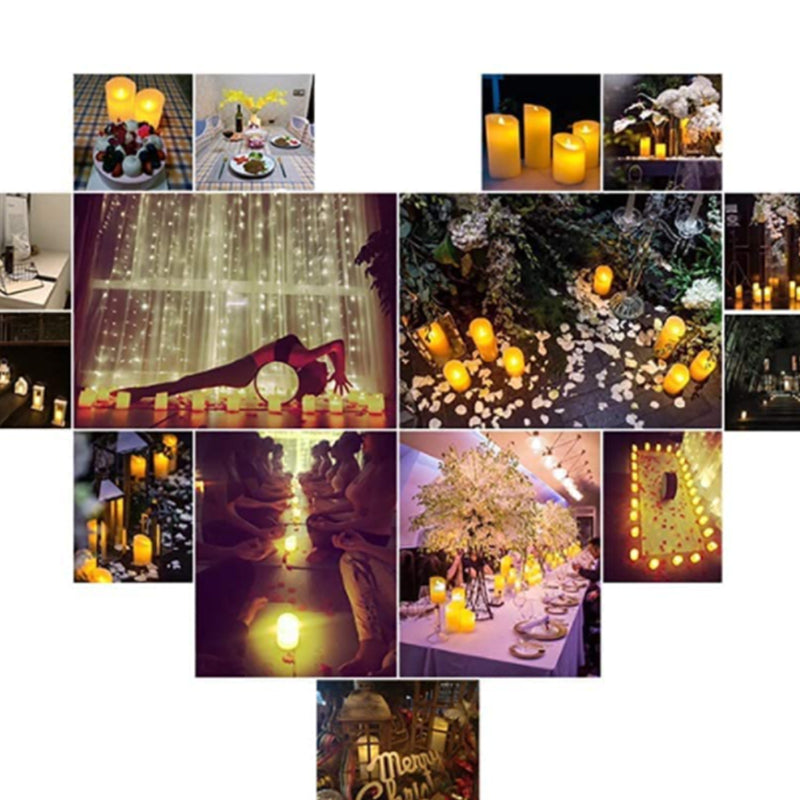 5PCS Flameless Tea Lights Candles Flickering Tealights with Warm White Light