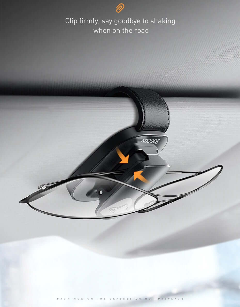 Car Vehicle Sunglasses Glasses Holder earwear clamping Metal Clip