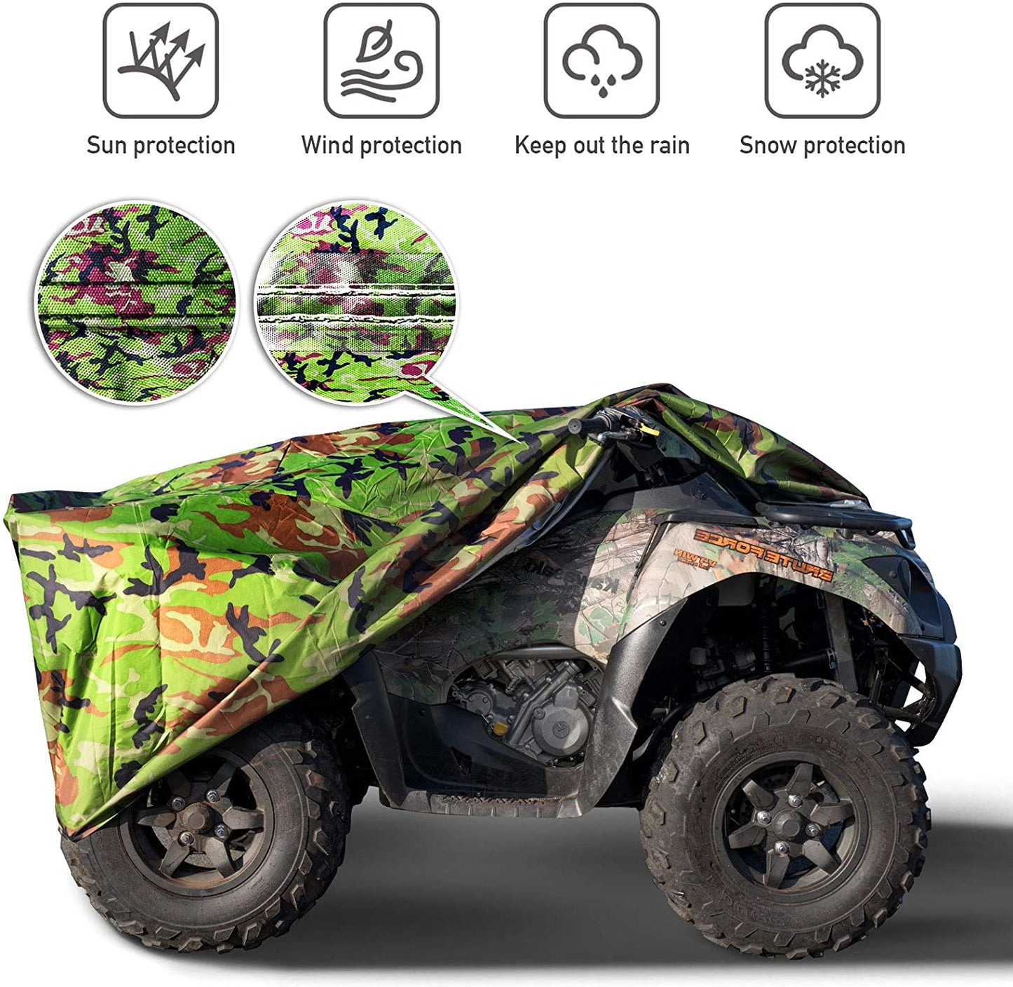 ATV cover protecting from dust