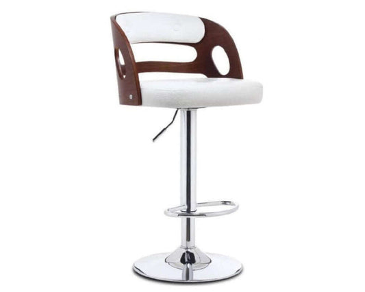 barstool with wood backrest