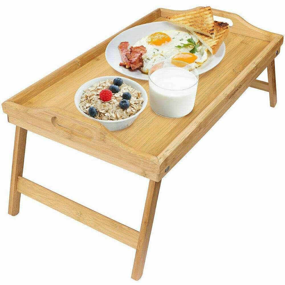 natural bamboo breakfast tray