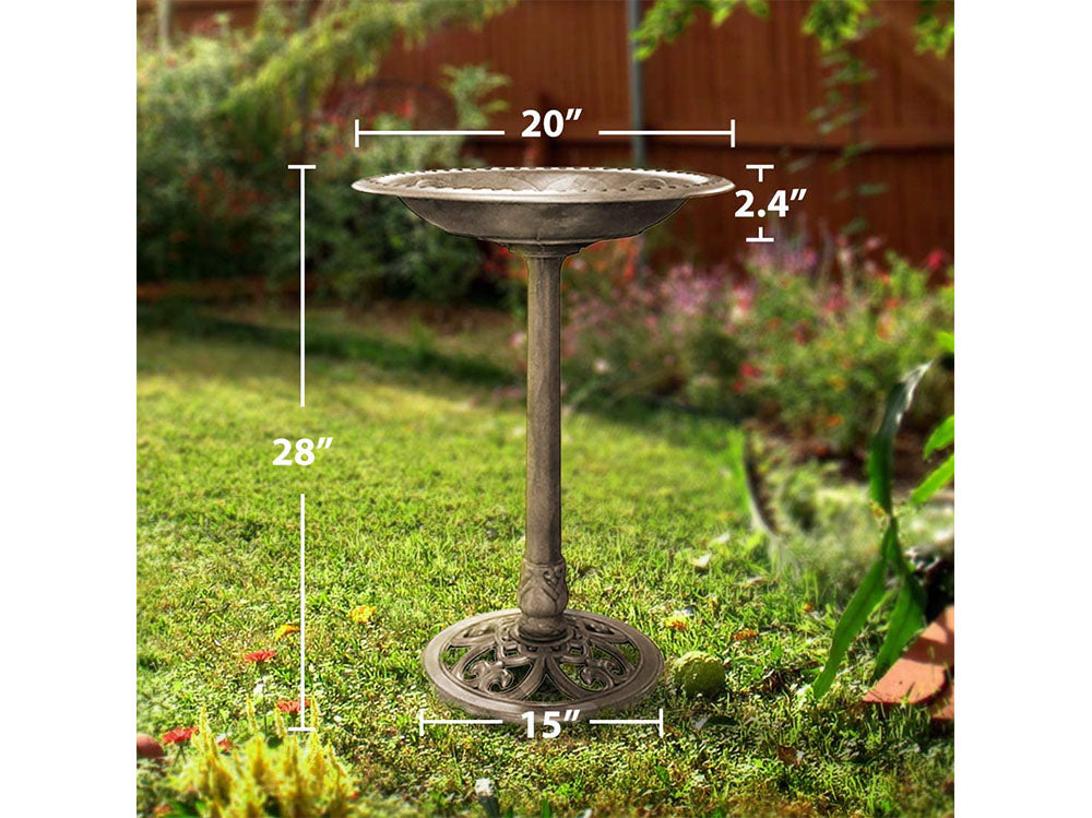 Easy to assemble outdoor bird bath