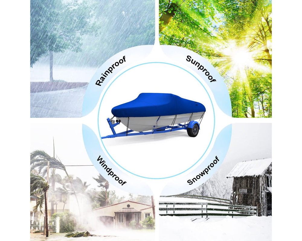 Boat Cover Heavy Duty – 210D Waterproof Trailerable Boat Cover 11–13FT