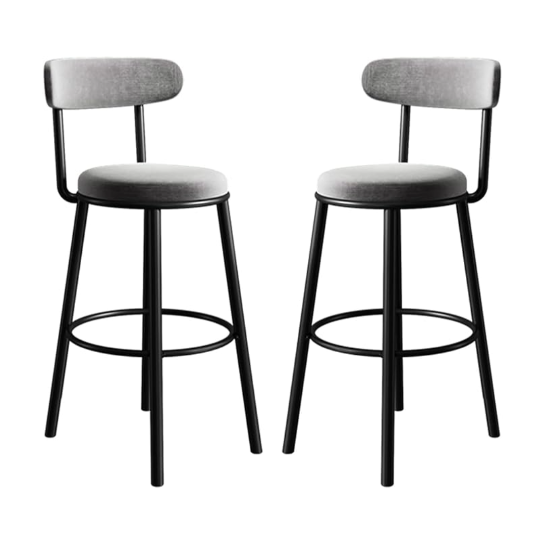 Bar Stools Velvet Chair Bar Stool Grey