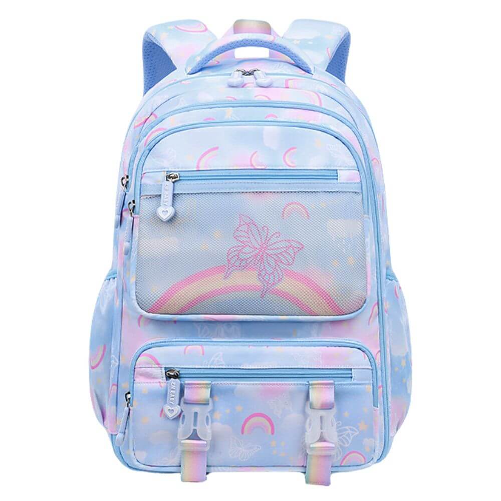 kids Backpack & Girls School Bags | Rainbow Butterfly | Pink & Purple