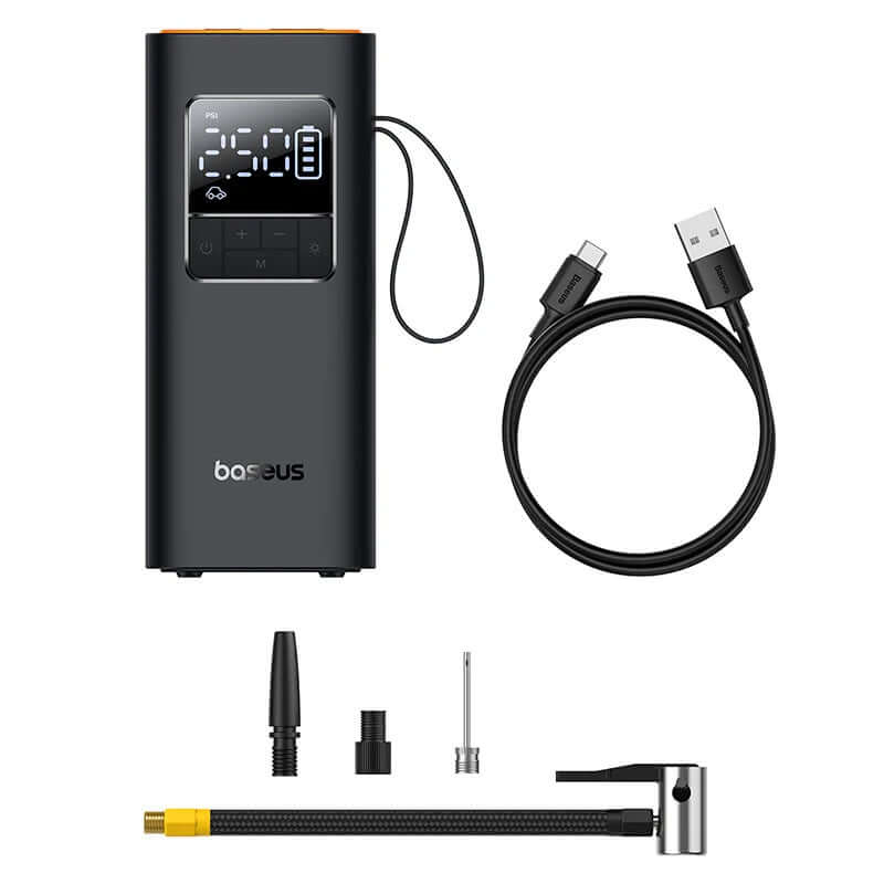 Baseus Car Air Inflator Portable Rechargeable With LCD Digital Display