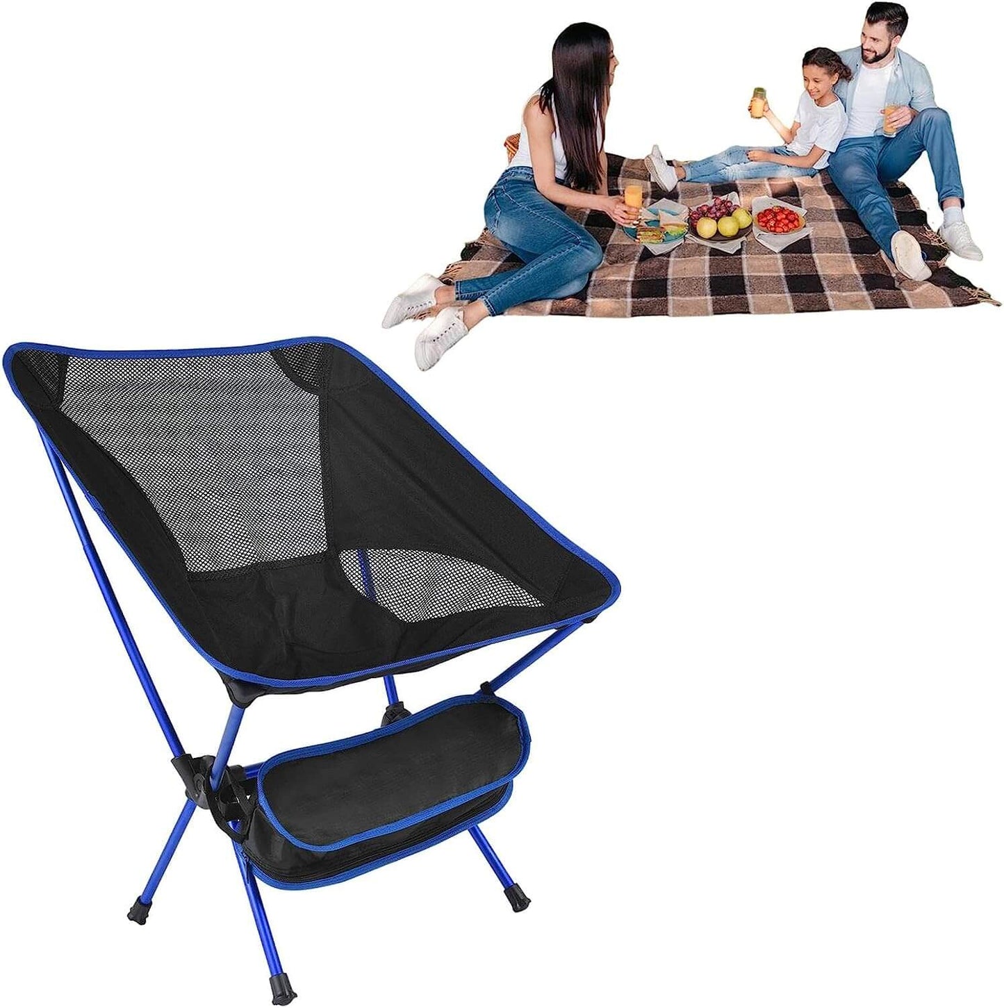 Black foldable picnic chair