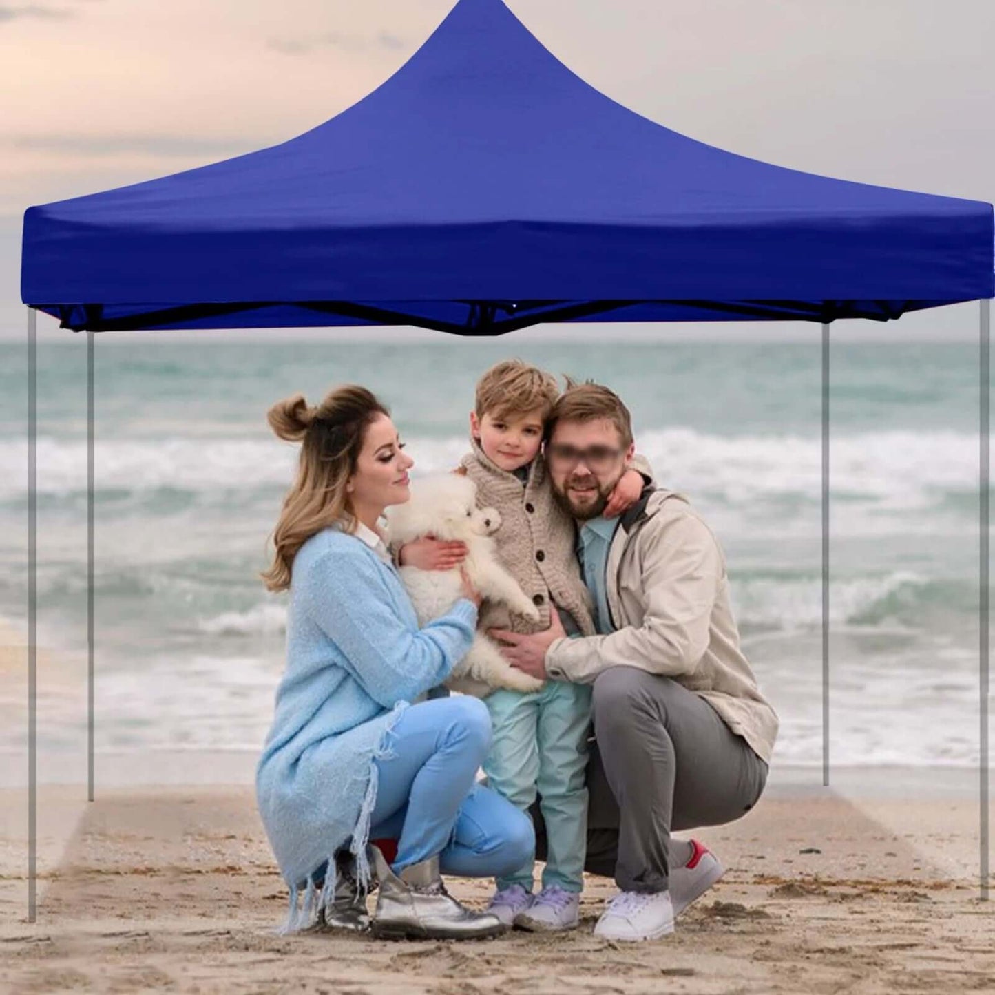 Blue canopy for outdoor events
