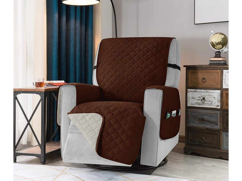 Recliner Chair Cover Sofa Slipcover Couch Protector with Non Slip Strap