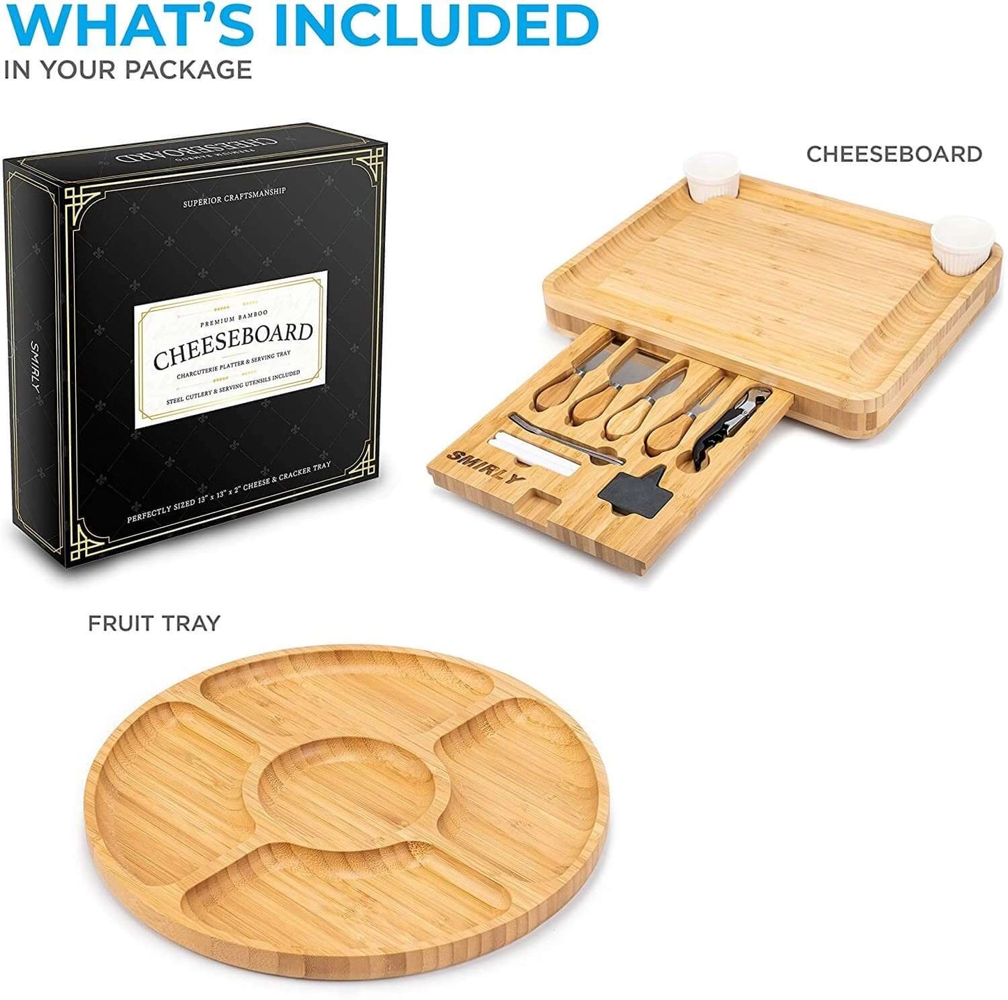 Charcuterie board with chalk labels