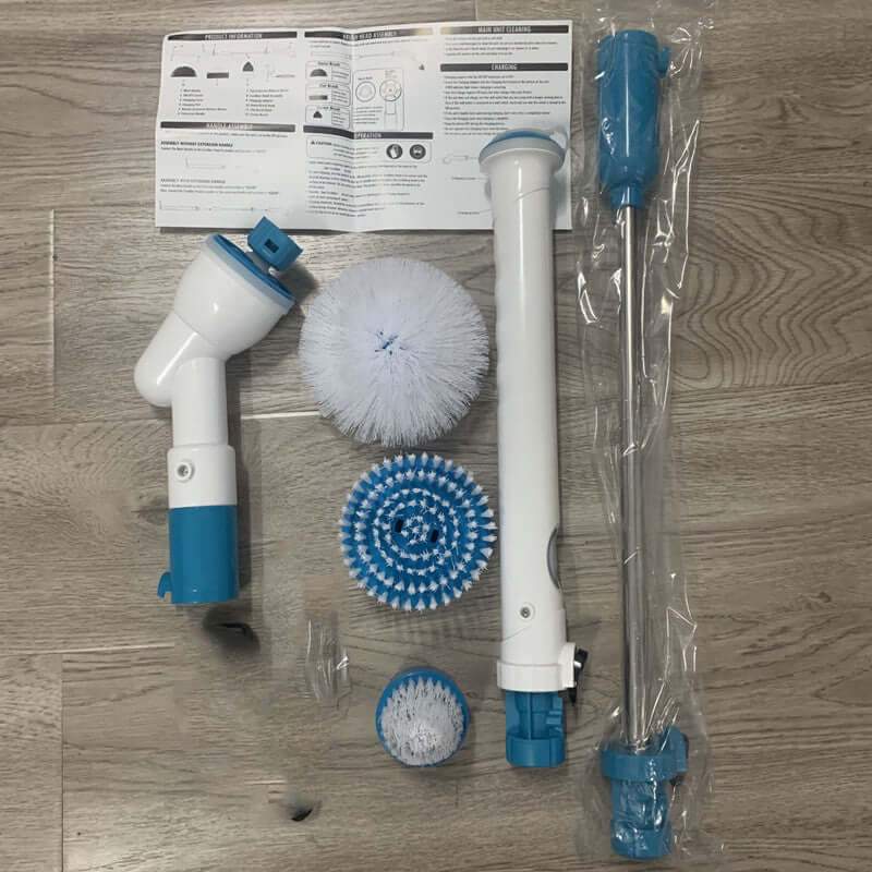 Blue electric cleaning brush