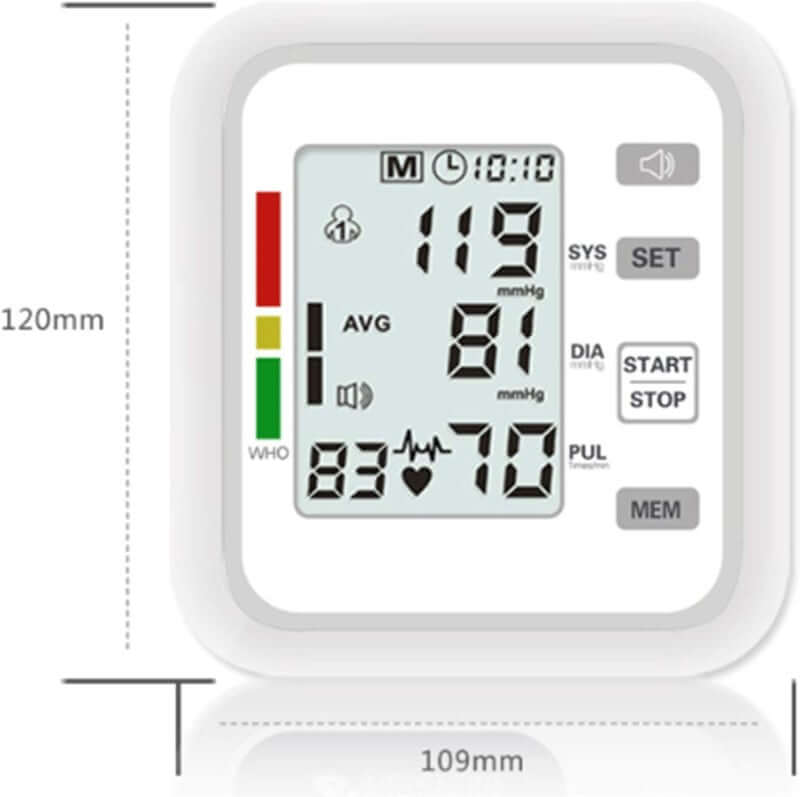 LCD display blood pressure monitor