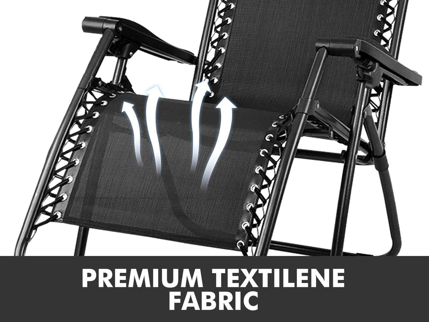 Camping Chair Zero Gravity Reclining Outdoor Garden Beach Chair