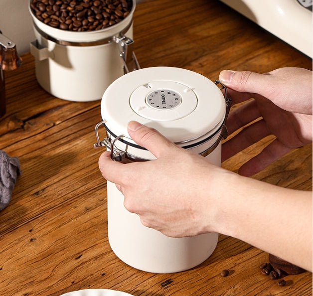Stainless Steel Coffee Storage Container with Airtight Lids