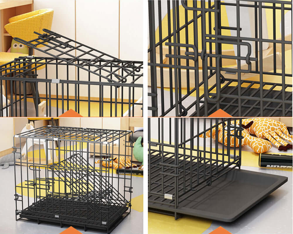 Pet crate with tray
