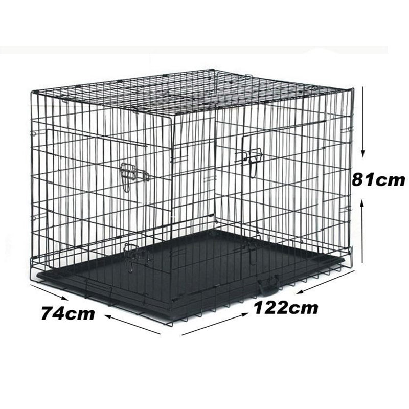 dog crate with lockable doors