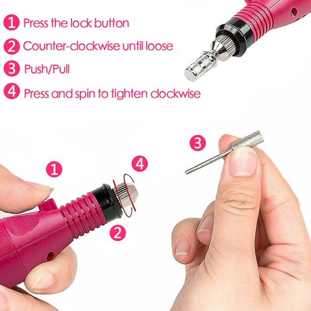 Electric Nail Drill Kit – USB Manicure Pedicure Set with Polishing Heads & Decorations