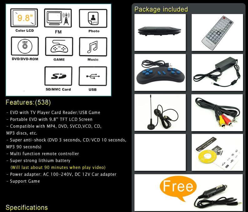 Dvd Player 9.8 Inch - The Shopsite