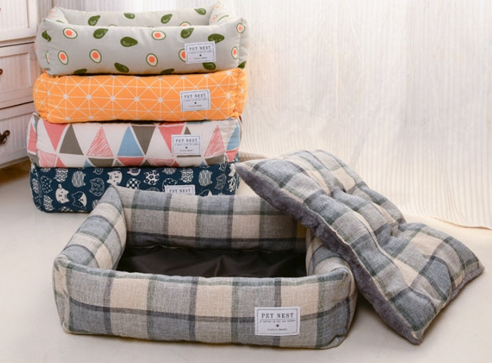 Warming Kennel Cat Dog Bed Washable Removable Cushion Two Side Design B