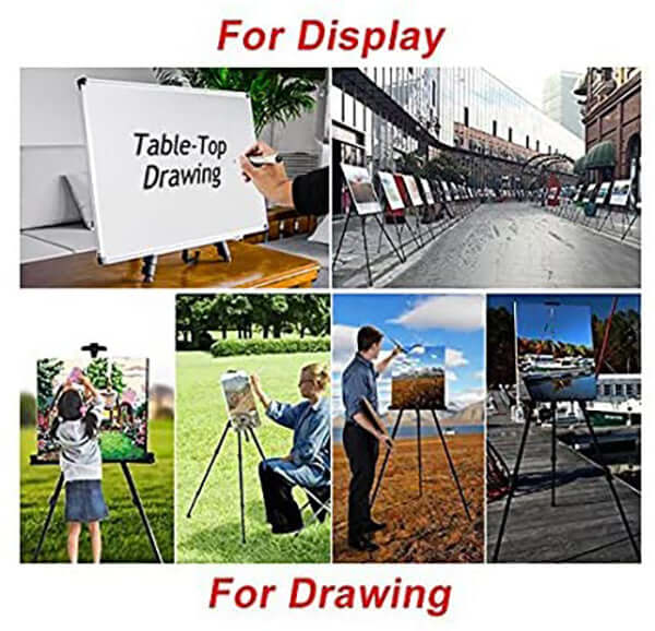 Art Easel Aluminum Metal Tripod Display Easel 21" To 66" Adjustable - The Shopsite
