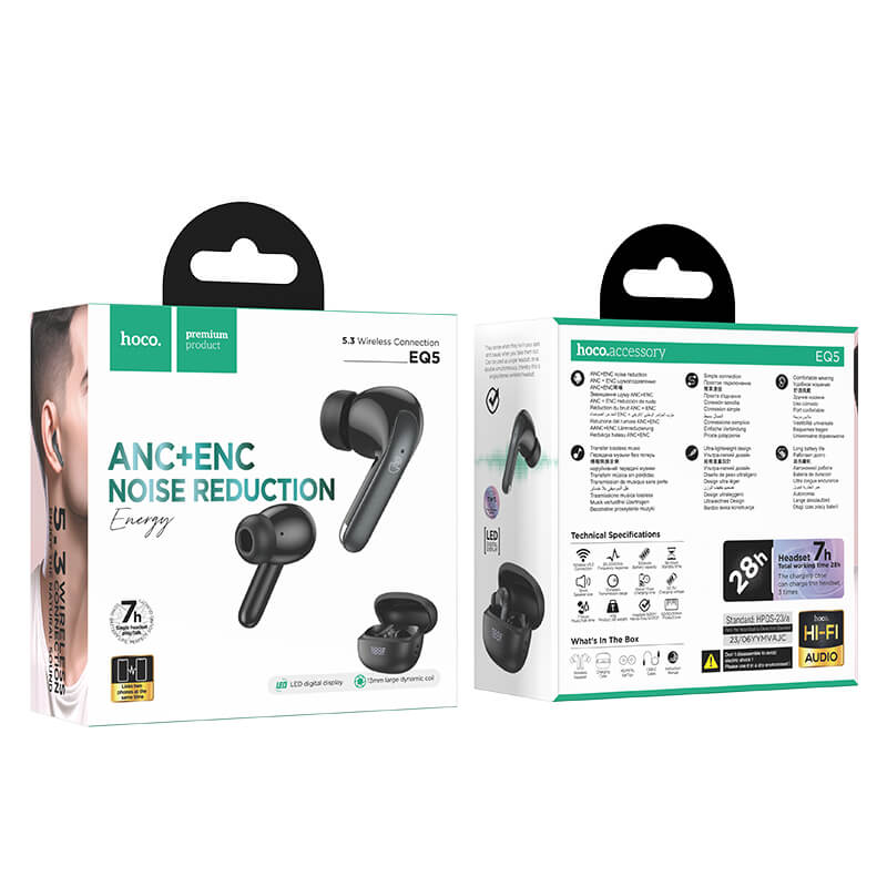 Hoco Energy True Wireless ANC+ENC Noise Reduction Bluetooth Earbuds EQ5