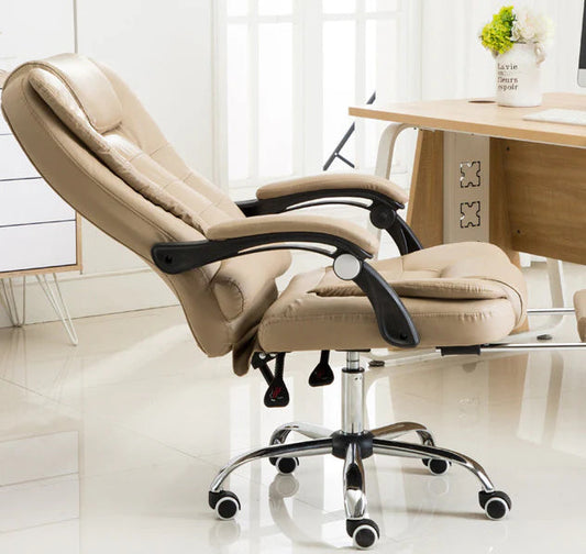 Ergonomic Office Chair with Massager and Footrest Gaming Chair
