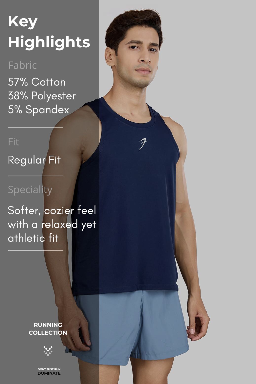 Pulse Running Tank Navy