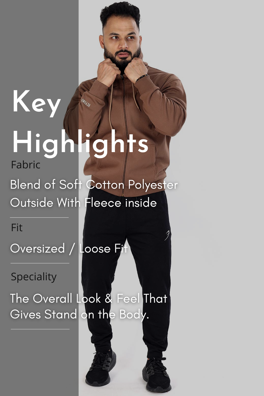 Oversized Frost Jacket Coffee