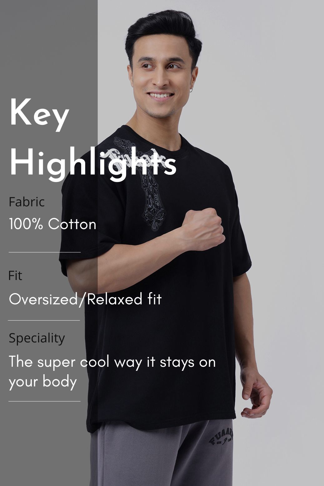 Eagle Oversized T-shirt Black