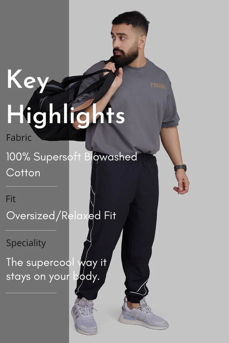 Unisex Rage Oversized T-shirts Black