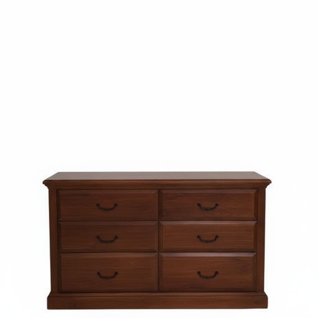 Marina 6 Drawer Dressing Table | Lowboy