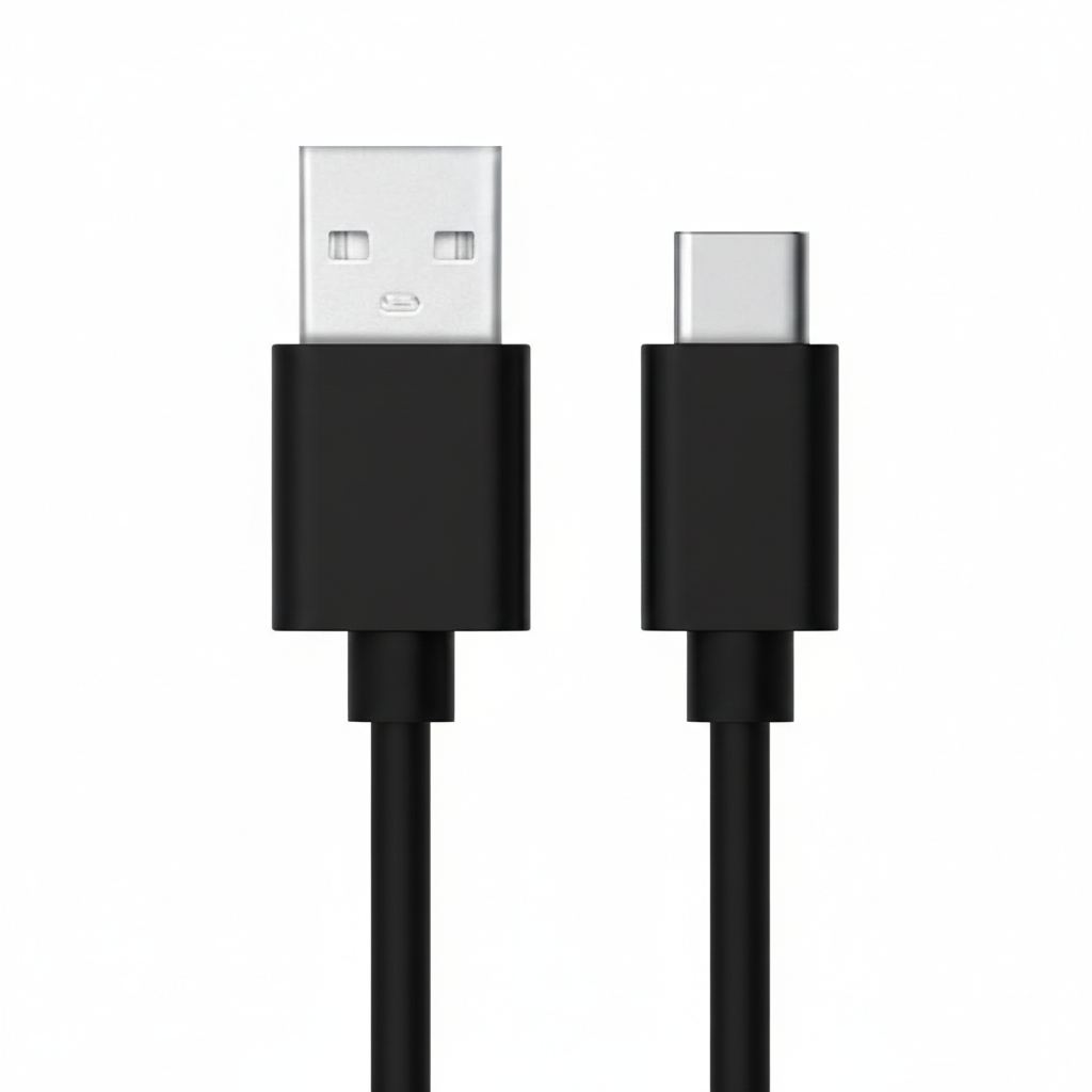 USB-A to USB-C Charger Cable for Nokia Phones (Black) 1m
