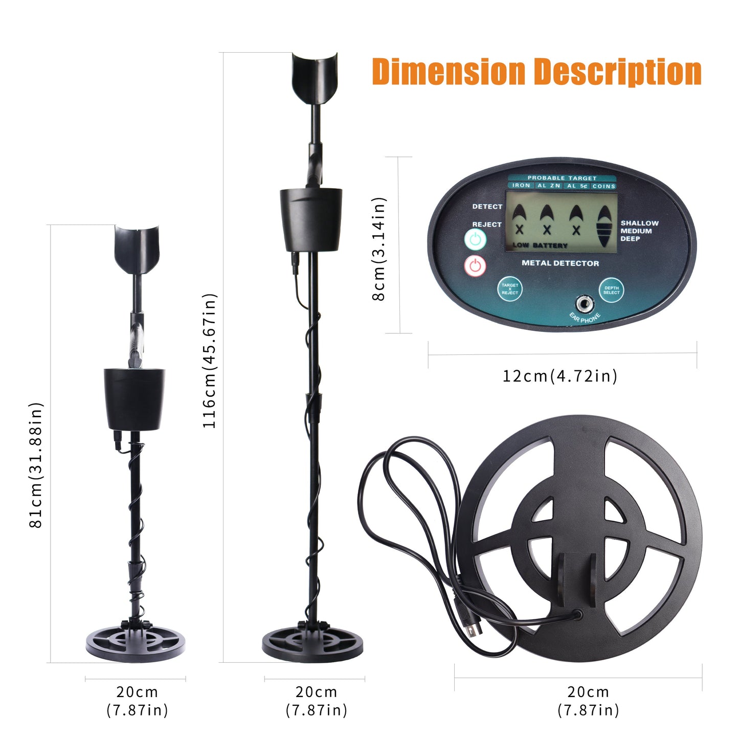 Waterproof Easy Operating Underground Metal Detector NZ620