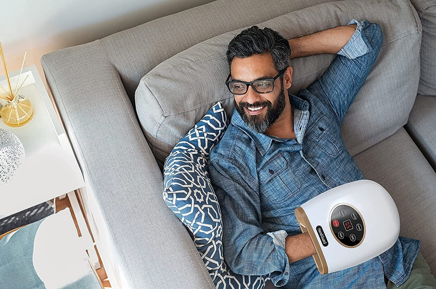 Compact electric hand massager design