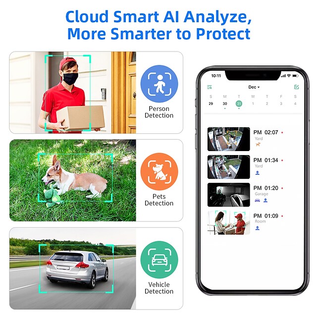 Wireless Camera Battery Operated Waterproof Security Camera