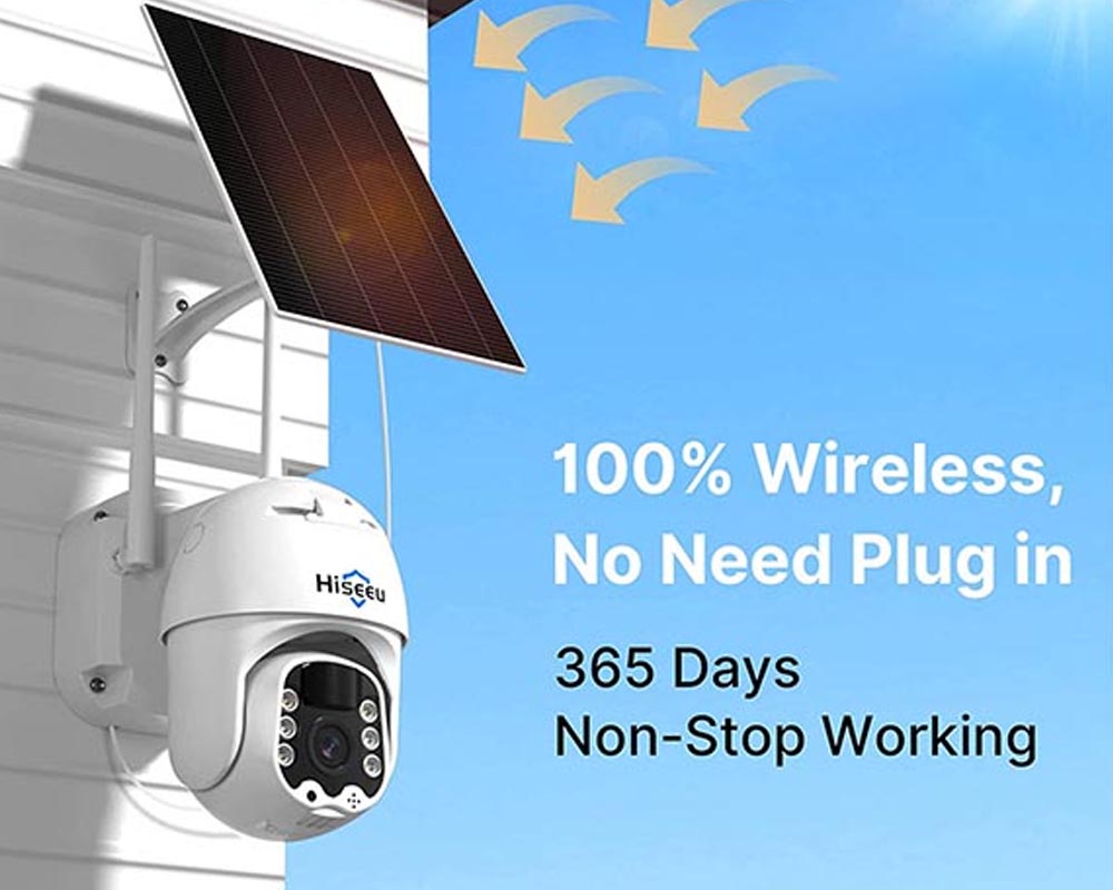 Home security solar camera